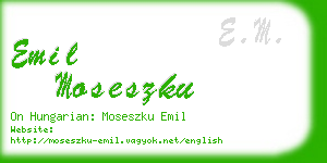 emil moseszku business card